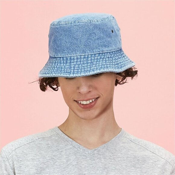 Bucket Hat - Unisex 100% Cotton & Denim UPF 50 Packable Summer Travel Beach Sun - Picture 4 of 8